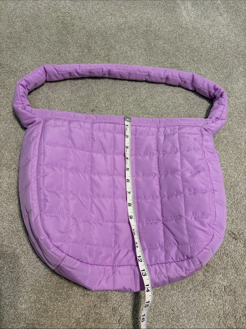Source Unknown Lavender Quilted Shoulder Bag